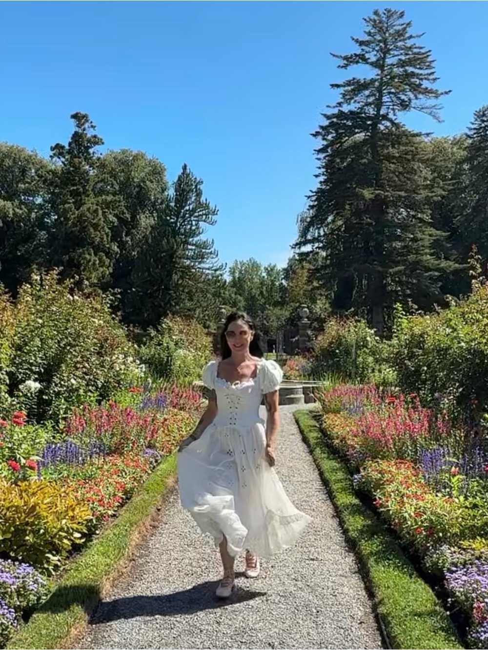Lacemade "I Flipped" White Cottagecore Dress white